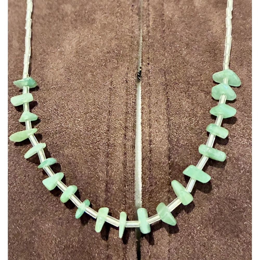 Handmade Southwestern Aventurine Heishi Bead Necklace Unique Artisan Jewelry